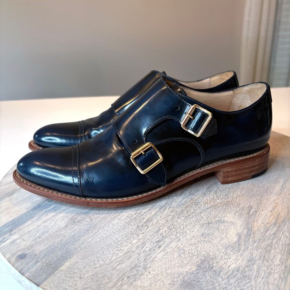 The Office Of Angela Scott Mr. Colin Double Monk Strap Shoes Cap Toe US Size 10 - Picture 2 of 11